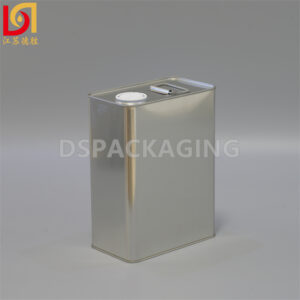 4L Square F Style Tin Can with Spout