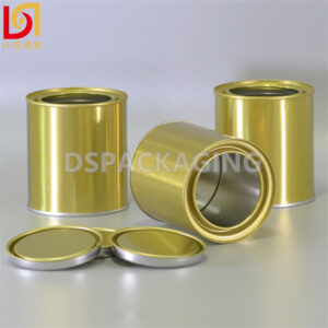 Gold 1 Litre Paint Tin with Plain Lid