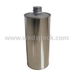 1L Round Cone Motor Oil Tin Can with Screw Top