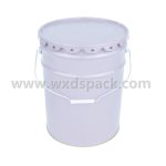 20L Conical White Paint Pail with Flower Lid