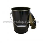 1 Gallon Black Conical Paint Tin Bucket with Flower Lid