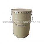 5 Gallon Classic Round Paint Tin Pail with Flower Lid