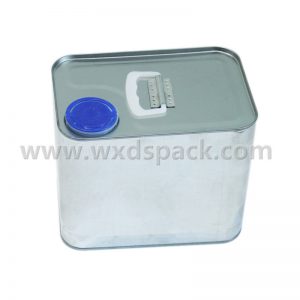 2.5L Silver F-style Paint Tin Cans with Side Opening