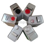 1 Gallon Printed F-style Square Tin Containers with Lids