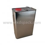 1 Gallon Silver F-style Tin Cans with Folded Handle
