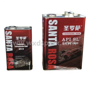 1L / 4L Rectangular Car Engine Oil Tin Cans