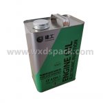 1 Gallon Customized Engine Oil Tin Can with Screw Top