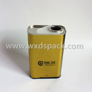 Gold 1L Mini F-style Tin Can for Lubricant