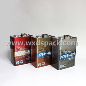 Screw Top 4L F-style Motor Oil Tin Can with Printing