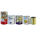 1L Series Metal Paint Tin Cans with Open Plain Lids