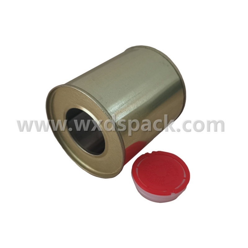 0.37L Mini Paint Tin Cans with Plastic Stretch Lid Desheng