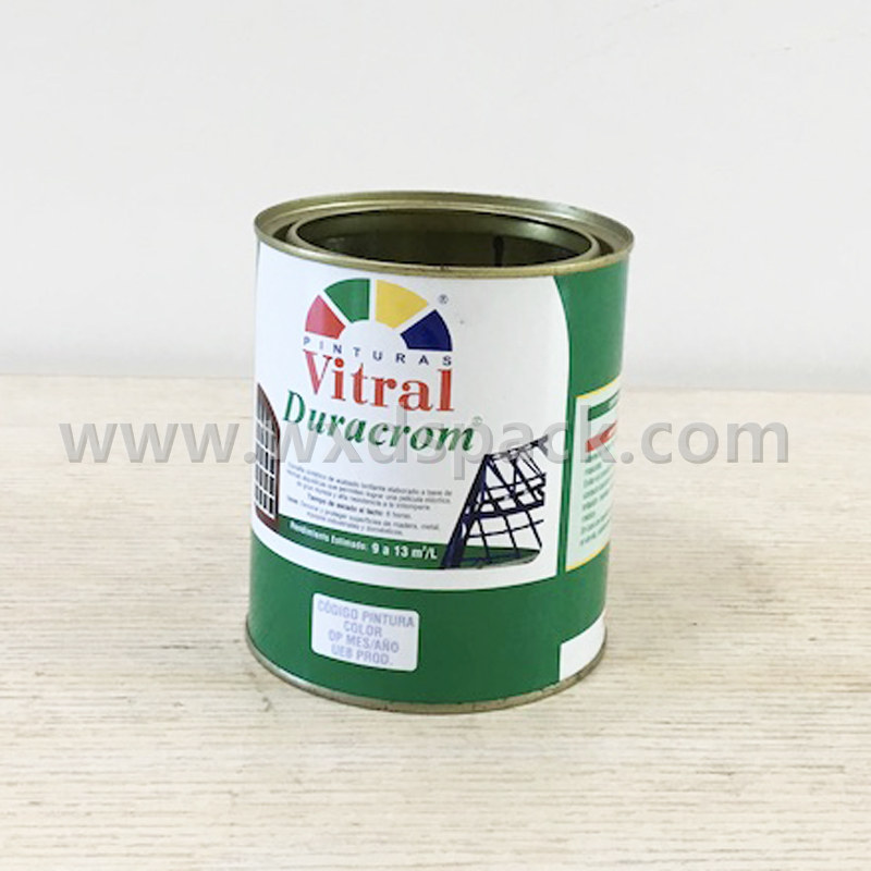1L Mini Round Paint Tins with Plain Lid Desheng