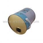 Small Wood Oil Round Paint Tin Can for Chemicals