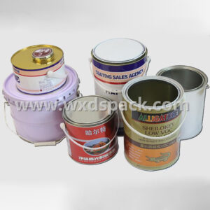 Round Paint Tin with Plain Lever Lid